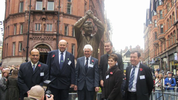 The Statue Fund committee with the fruits of their labours..